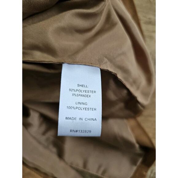 Tularosa X Revolve Zion Camel Faux Suede Shirt Jacket Women's Size S EUC - Picture 6 of 10